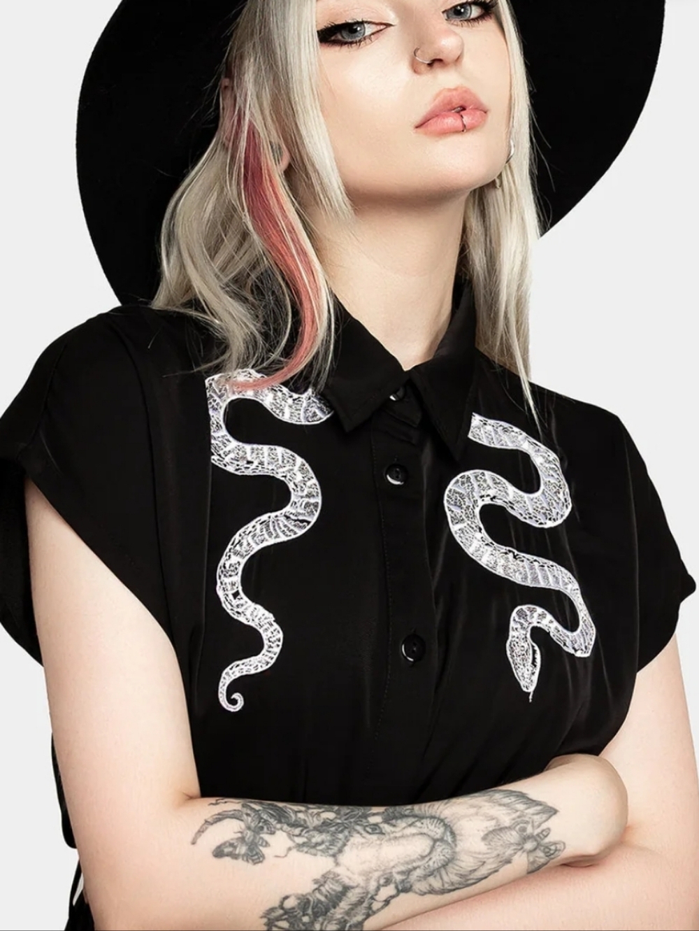 Disturbia Black Snake Dress Size 8 - Picture 9 of 9